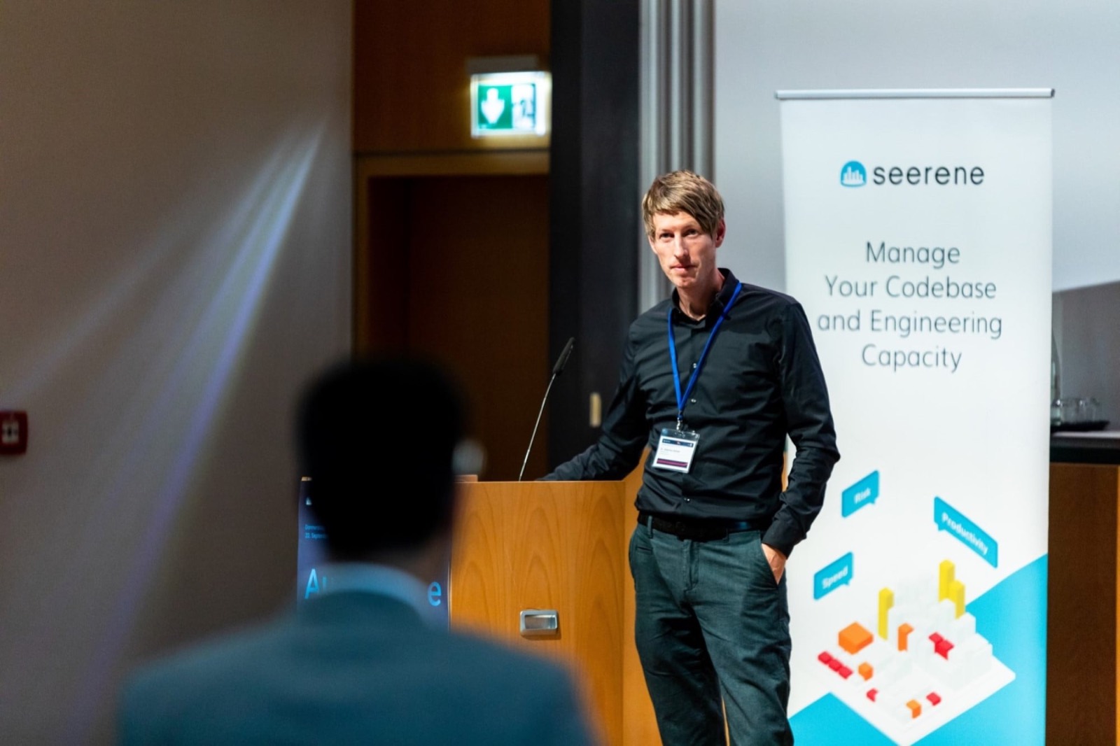 Dr. Johannes Bohnet answering audience questions