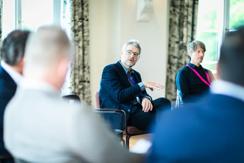 Stephan Ilaender contributing to the moderated session