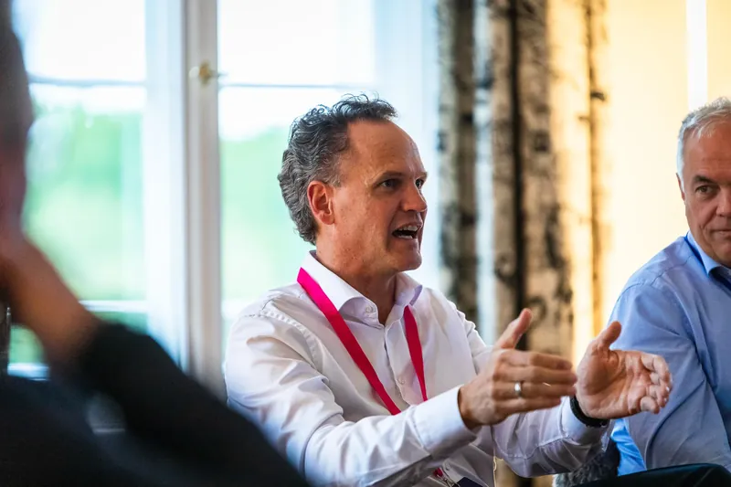 Lars Neumann making a passionate point during the open exchange