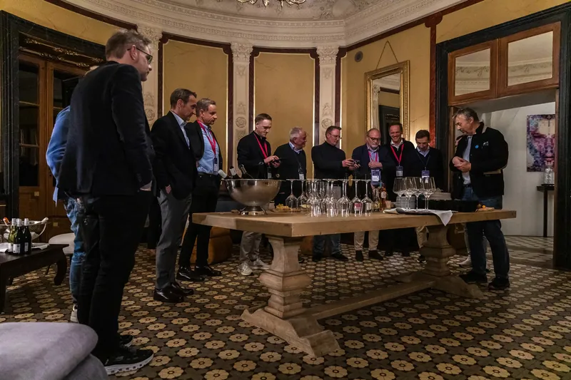 Wine tasting in the historic salon