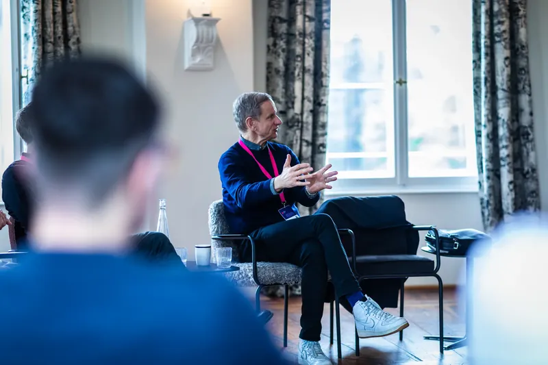Oliver Viel contributing thoughtfully to the moderated discussion